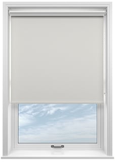Solari (Blackout), Soft Grey - Motorised Roller Blind